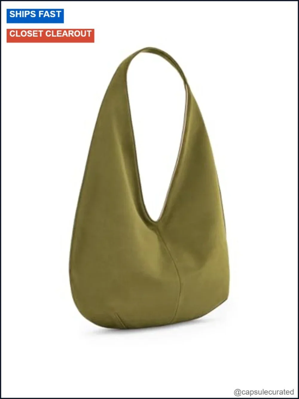 Faux Suede Hobo Shoulder Bag Fits iPad Pro